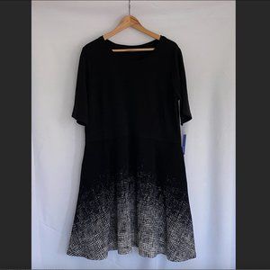 Apt 9 Black and White Skater Dress - Size XL - New with Tags